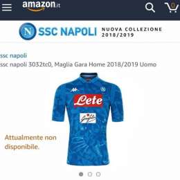 Nuova maglia, SSCN comunica: “Straordinaria richiesta, è già sold-out su Amazon! A breve tornerà disponibile”