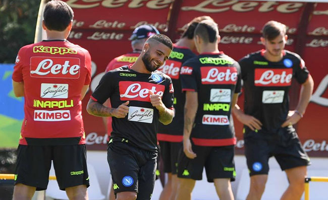 FOTO – Report Dimaro: due gruppi e torello, il gol di Insigne e l’esultanza dei bianchi