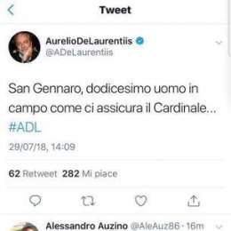 FOTO – Un tifoso scherza con ADL: “S.Gennaro si riduca l’ingaggio”. Auriemma: “Ironia straordinaria”