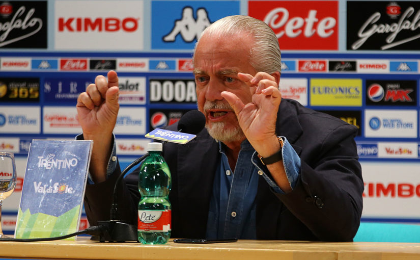 Napoli, De Laurentiis: «Sarri-Chelsea in dirittura d’arrivo, Jorginho preferisce Londra»