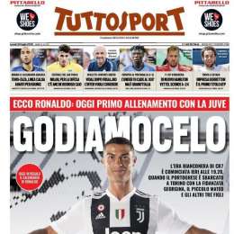 PRIMA PAGINA – Tuttosport: “Ecco Ronaldo: oggi primo allenamento. Godiamocelo”