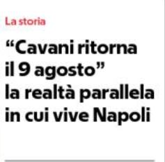 Anche Crosetti scrive di Napoli preda dell’allucinazione Cavani