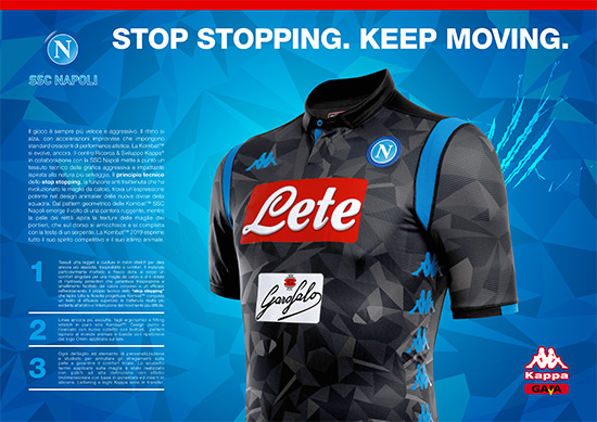 FOTO – La seconda maglia del Napoli 2018/2019: pantera nera e inserti azzurri
