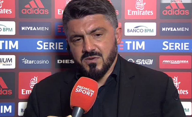 Gattuso: “Divario con la Juve ampio, Higuain non basta. Il mio pensiero sul Napoli”