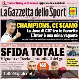 PRIMA PAGINA – Gazzetta: “Champions, ci siamo! La Juve di CR7 tra le favorite”