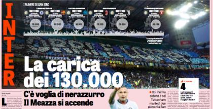 Napoli-Fiorentina: 12mila biglietti venduti. Inter-Parma, si va verso i 60mila
