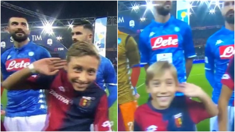Genoa-Napoli, i bambini imitano Mourinho