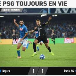 FOTO – L’Equipe apre così dopo il pareggio del San Paolo: “Il Psg è ancora vivo”