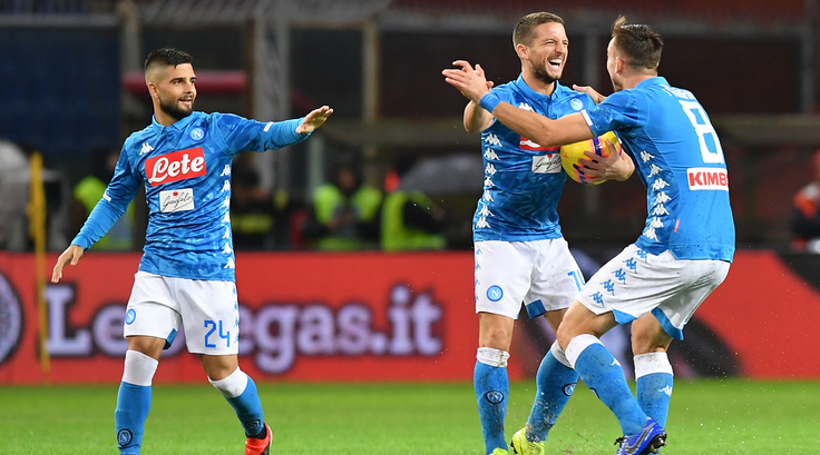 Genoa-Napoli 1-2: vittoria in rimonta con Fabian Ruiz e l’autogol di Biraschi