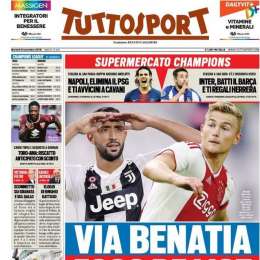 PRIMA PAGINA – Tuttosport carica il Napoli e rilancia: “Elimina il PSG e ti avvicini a Cavani!”