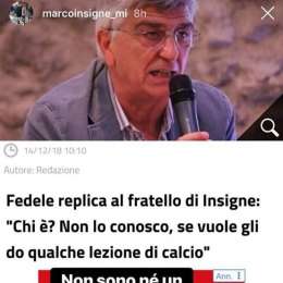 Marco Insigne risponde ancora a Fedele: “Non sono allenatore, agente o giornalista ma di calcio ne capisco più di te!”