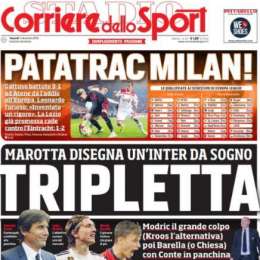 PRIMA PAGINA CdS – “Marotta costruisce un’Inter da sogno: Modric, Barella e Conte in panchina”