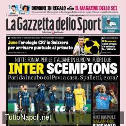 PRIMA PAGINA – Gazzetta: “Inter Scempions. Ahi Napoli, rimpianto Ancelotti”