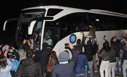 Pullman Napoli arrivato al San Paolo, arriva anche quello della Lazio. Fischi per i biancocelesti!