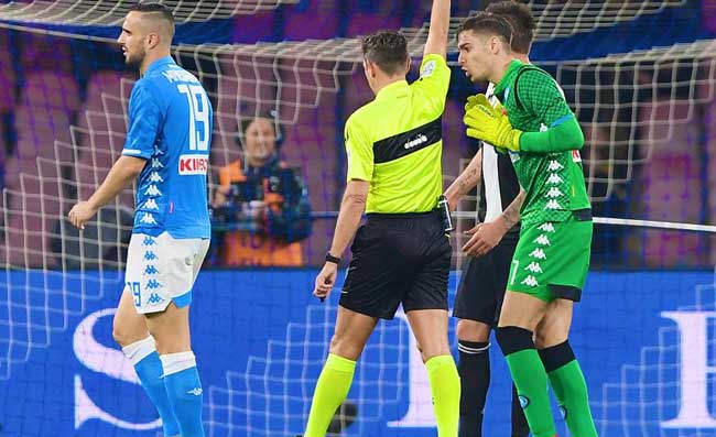 Contatto Meret-Ronaldo, l’ex arbitro Iannone non ha dubbi: “Dobbiamo fermarci al fatto evidente!”