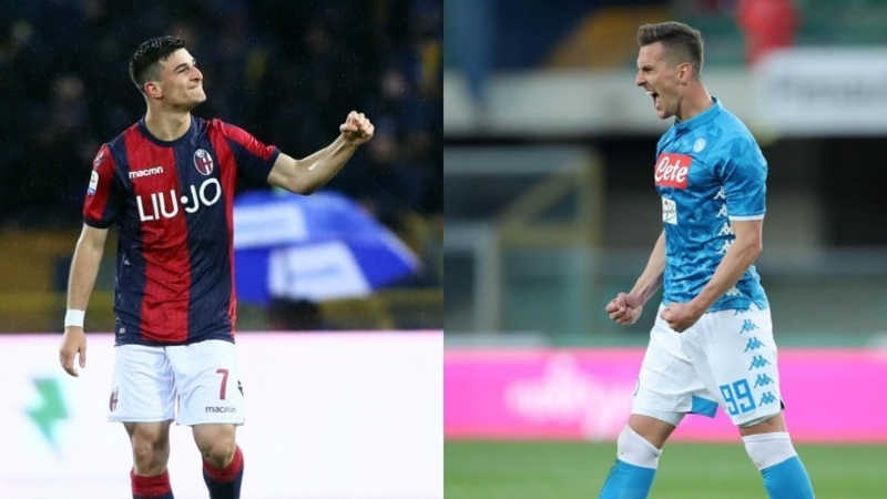 Bologna-Napoli. Le formazioni ufficiali. Insigne con Milik. C’è Gaetano