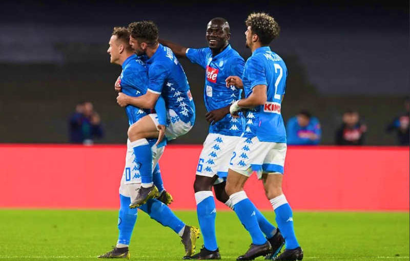 Napoli-Inter 4-1. Zielinsky, Mertens e Fabian devastano i nerazzurri