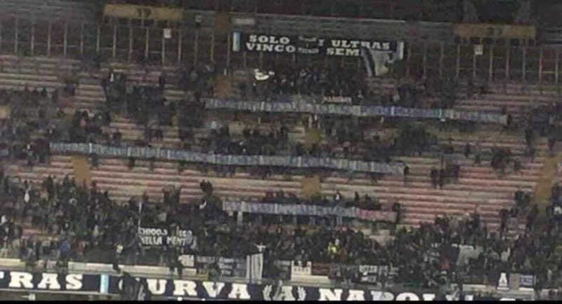 Striscione contro Belardinelli. 10mila Euro di multa al Napoli