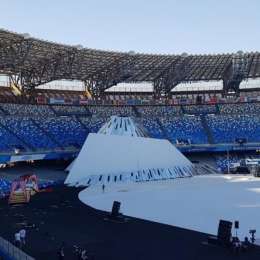 FOTO TN – Vulcano tridimensionale al San Paolo: si illuminerà per la cerimonia Universiadi
