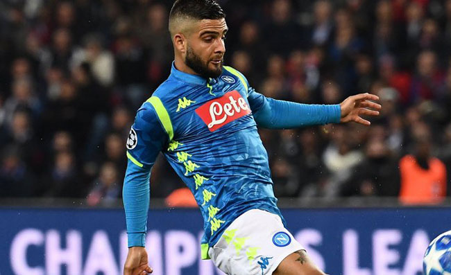 Insigne sblocca il risultato contro il Liverpool, Mignolet battuto. Grande azione del Napoli