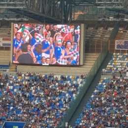FOTO – Ecco i maxi-schermi accessi: riprendono i tifosi, il campo e anche l’esterno dello stadio