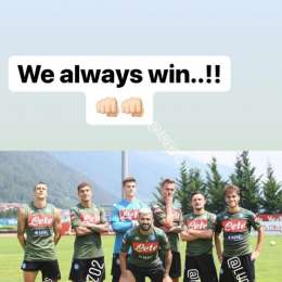 FOTO – Hysaj esulta dopo il successo in partitina: “Vinciamo sempre noi!”