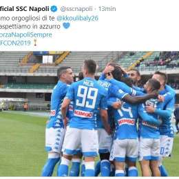 FOTO – Il Napoli rincuora Koulibaly: “Orgogliosi di te, ti aspettiamo in azzurro!”