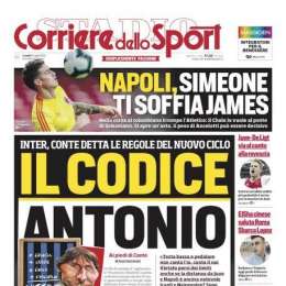 PRIMA PAGINA – CdS: “Napoli, Simeone ti soffia James.  Ancelotti può essere decisivo”