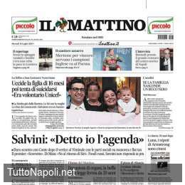 PRIMA PAGINA – Il Mattino e l’appello di Mertens ad ADL: “Per vincere servono i campioni!”