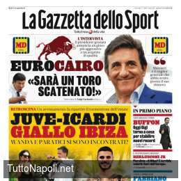 PRIMA PAGINA – Nessun accenno all’Universiade sulla Gazzetta che apre con Icardi-Wanda a Ibiza