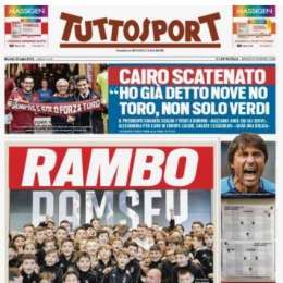 PRIMA PAGINA – Tuttosport apre con le parole di Cairo: “Toro, non solo Verdi”