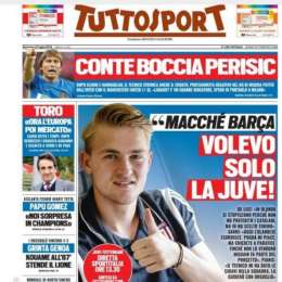 PRIMA PAGINA – Tuttosport apre con le parole di de Ligt: “Macché Barça, volevo solo la Juve”