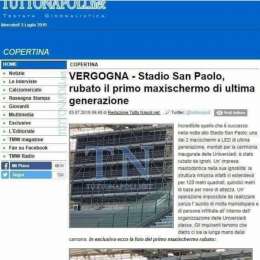 “Rubato maxi-schermo al San Paolo”, fanpage juventine diffondono fake-news ‘usando’ Tuttonapoli: ci tuteleremo legalmente