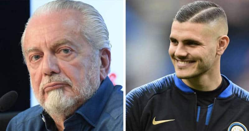 Il Roma: Icardi vuole aspettare la Juve. La reazione di De Laurentiis