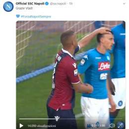 VIDEO – Chiriches al Sassuolo, il Napoli lo saluta sui social con un video delle sue migliori giocate