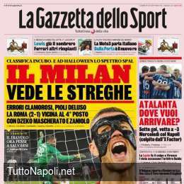 PRIMA PAGINA – Gazzetta: “Napoli colpito dall’X Factor”