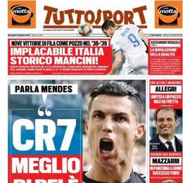PRIMA PAGINA – TuttoSport: “CR7 meglio di Pelè”