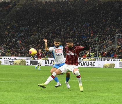 Solo la traversa salva la prestazione di Insigne contro il Milan