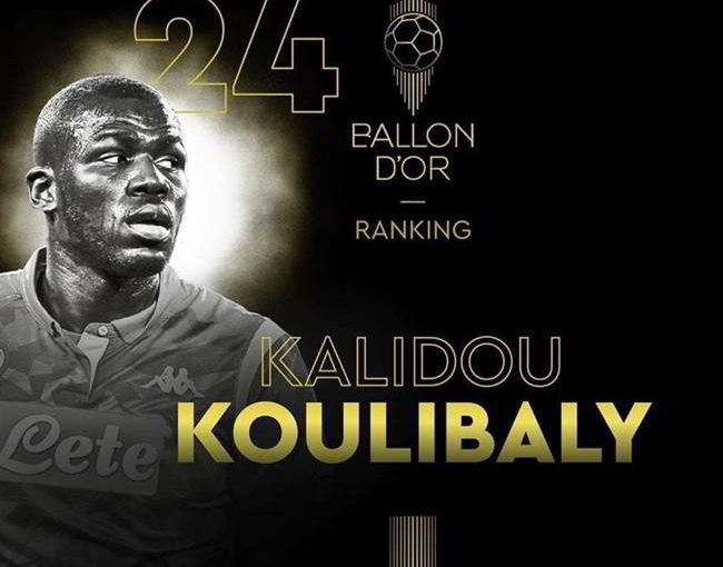 Pallone D’oro, koulibaly supera Joao Felix. 24 posto per il difensore del Napoli