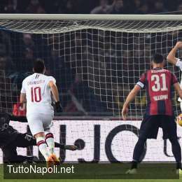 Milan avanti ma il Bologna resiste, è 2-1 all’intervallo