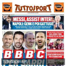 PRIMA PAGINA – Tuttosport: “Napoli, Genk e poi Gattuso”