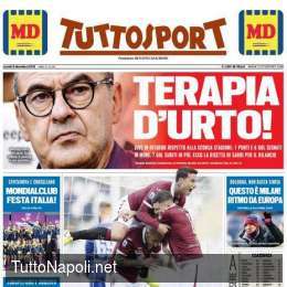 PRIMA PAGINA – Tuttosport: “Terapia d’urto per la Juve”
