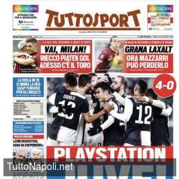 PRIMA PAGINA – Tuttosport: “Playstation Juve! Toro, grana Laxalt”