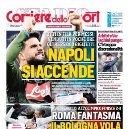PRIMA PAGINA – CdS Campania: “Napoli si accende, rimonta Champions con 40mila tifosi”