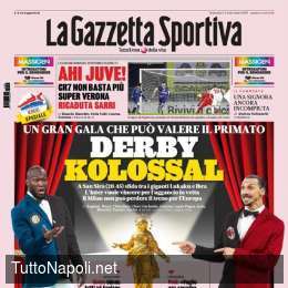 PRIMA PAGINA – Gazzetta in taglio alto: “Ahi Juve! Super Verona, ricaduta Sarri”