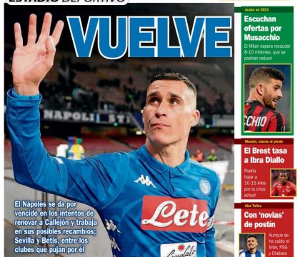 Callejon torna a giocare in Liga