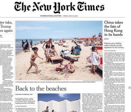 Il New York Times celebra Varcaturo spiaggia anti Covid