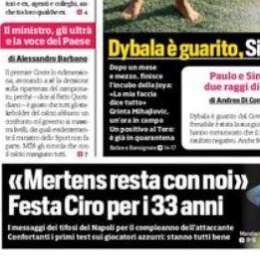 PRIMA PAGINA – CdS Campania: “‘Resta con noi’, i messaggi dei tifosi per Mertens”