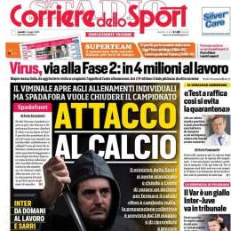 PRIMA PAGINA – CdS – “Il VAR è un giallo, Inter-Juve va in tribunale”