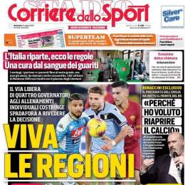 PRIMA PAGINA – Cds a favore della ripresa degli allenamenti: “Viva le Regioni”